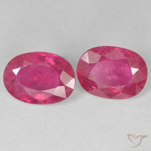 3.25 ctw Red Ruby Stones, Natural Ruby in Oval Facet Shape for Sale