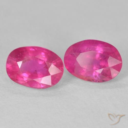 3.70 ctw Pink Ruby Stones, Natural Ruby in Oval Facet Shape for Sale
