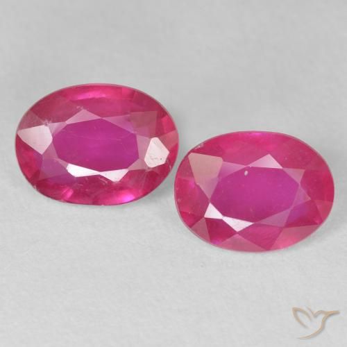 3.23ctw Natural Reddish Pink Rubies, Oval, VS-SI