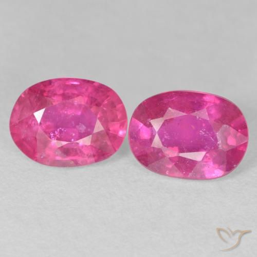 3.31ctw Natural Hot Pink Rubies, Oval, VS-SI