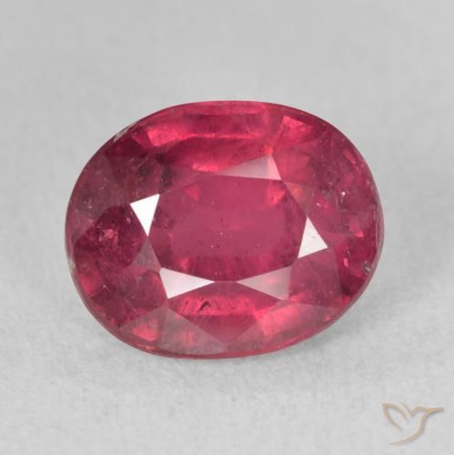 3.58 ct Red Ruby Stone, Natural Ruby in Oval Facet Shape for Sale