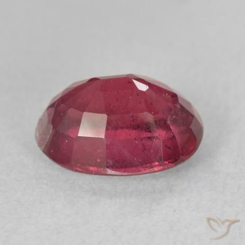 Ruby Gemstone in 10 x 8 mm (calibrated) Size for Sale, Ruby Stone in Dark Red Color