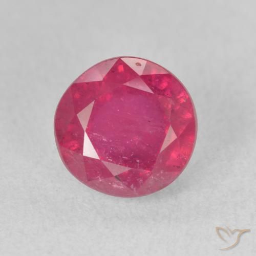 2.85ct Natural Medium Red Ruby, Round, VS-SI