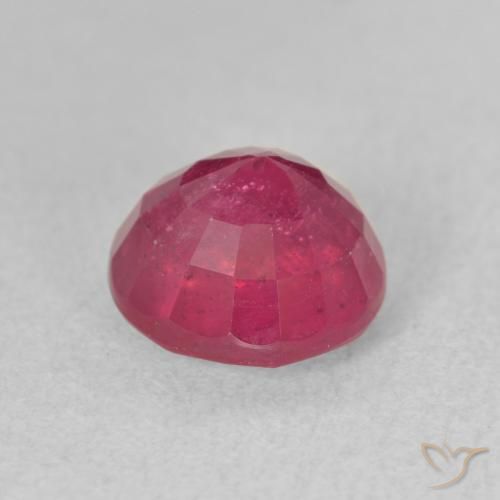 Ruby Gemstone in 8 mm (calibrated) Size for Sale, Ruby Stone in Medium Red Color