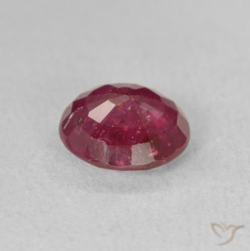 Ruby Gemstone in 7.5 mm (calibrated) Size for Sale, Ruby Stone in Pinkish Red Color