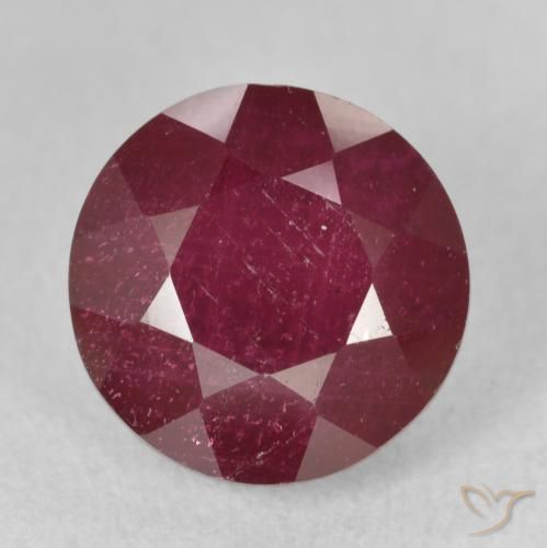 5.73ct Natural Dark Red Ruby, Round, VS-SI