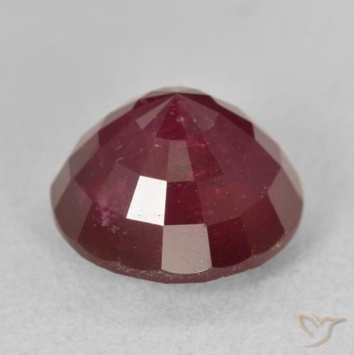 Ruby Gemstone in 10 mm (calibrated) Size for Sale, Ruby Stone in Dark Red Color