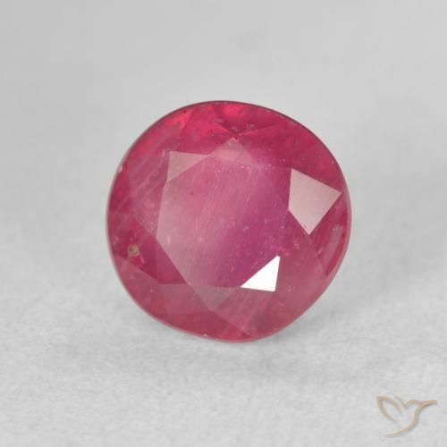 2.62 ct Red Ruby Stone, Natural Ruby in Round Facet Shape for Sale