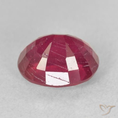 Ruby Gemstone in 10 x 8 mm (calibrated) Size for Sale, Ruby Stone in Pinkish Red Color