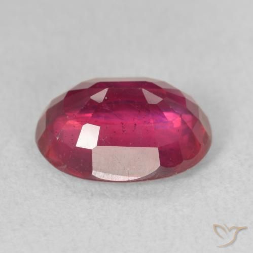 Ruby Gemstone in 10 x 8 mm (calibrated) Size for Sale, Ruby Stone in Pinkish Red Color