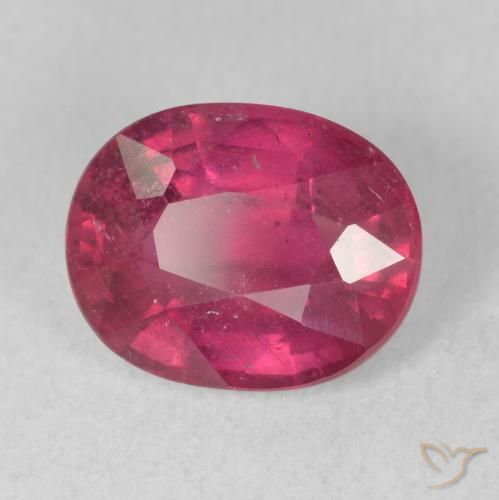 3.51 ct Red Ruby Stone, Natural Ruby in Oval Facet Shape for Sale