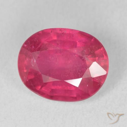 3.40 ct Red Ruby Stone, Natural Ruby in Oval Facet Shape for Sale