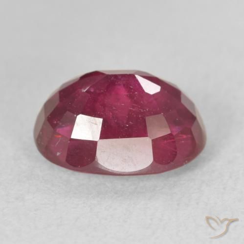 Ruby Gemstone in 10 x 8 mm (calibrated) Size for Sale, Ruby Stone in Pinkish Red Color