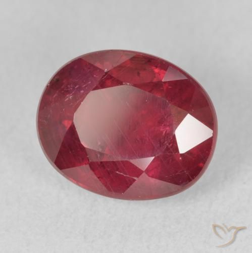 4.75 ct Red Ruby Stone, Natural Ruby in Oval Facet Shape for Sale