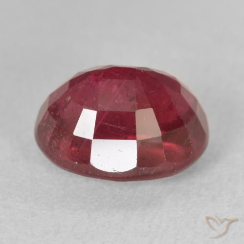 Ruby Gemstone in 10 x 8 mm (calibrated) Size for Sale, Ruby Stone in Deep Crimson Color