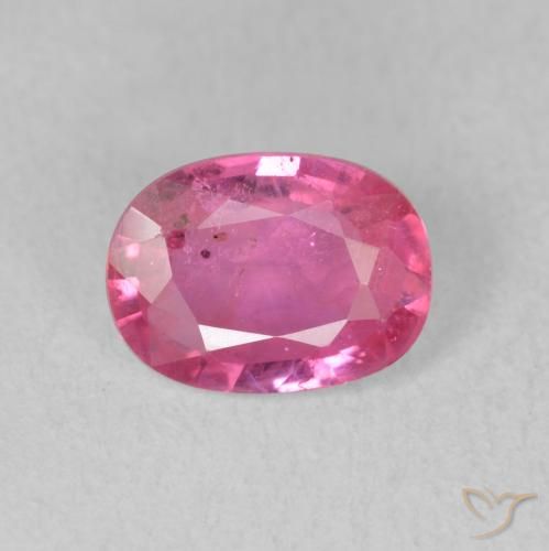 1.63 ct Pink Ruby Gemstone, Ruby Gem in Oval Facet Shape for Sale.