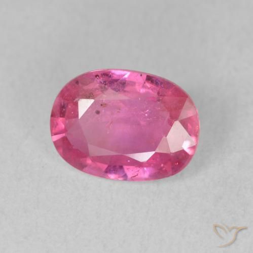 1.63 ct Pink Ruby Stone, Natural Ruby in Oval Facet Shape for Sale