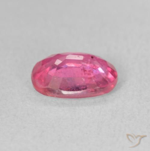 Ruby Gemstone in 8 x 6 mm (calibrated) Size for Sale, Ruby Stone in Medium Dark-Pink Color