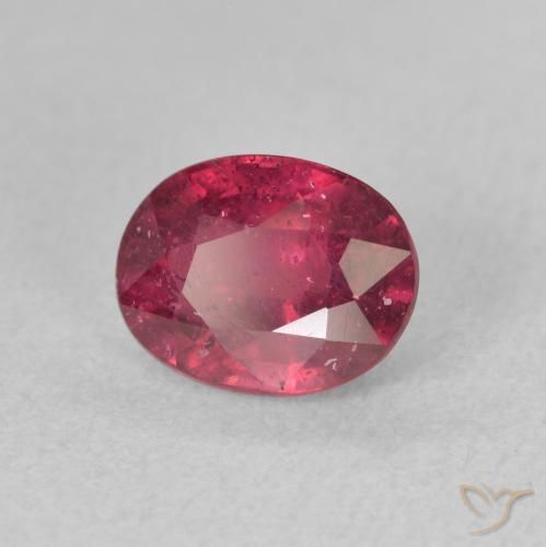 2.10 ct Red Ruby Stone, Natural Ruby in Oval Facet Shape for Sale