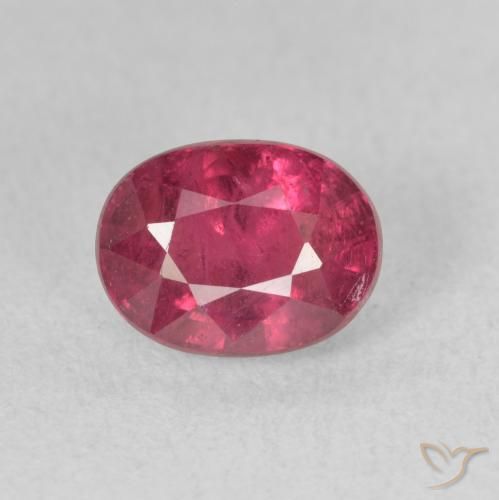 2.28 ct Red Ruby Gemstone, Ruby Gem in Oval Facet Shape for Sale.