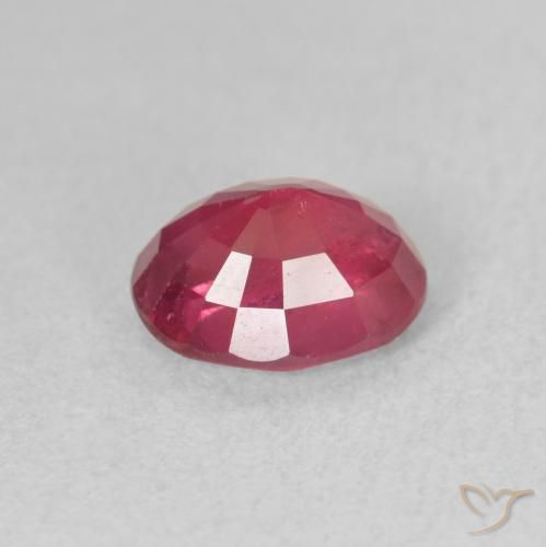 Ruby Gemstone in 8 x 6 mm (calibrated) Size for Sale, Ruby Stone in Pinkish Red Color