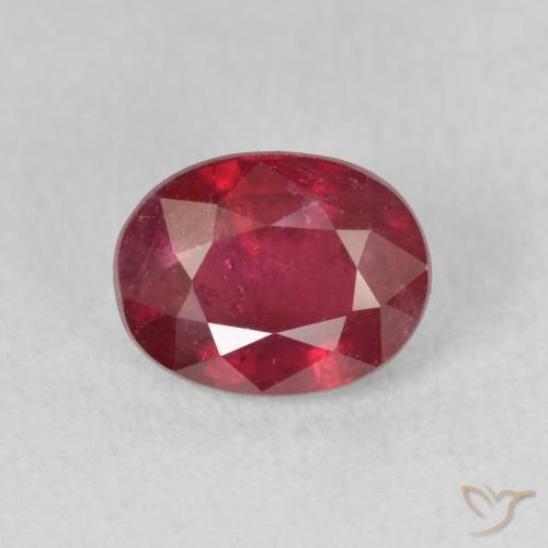 2.13 ct Red Ruby Gemstone, Ruby Gem in Oval Facet Shape for Sale.