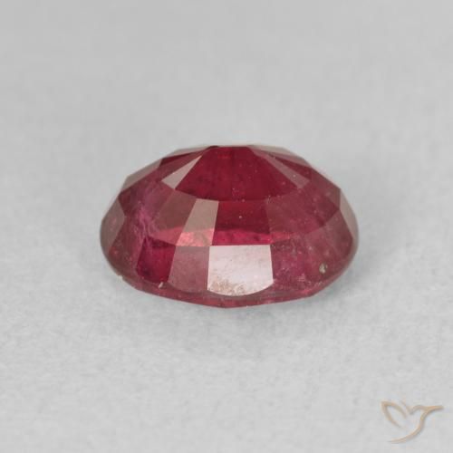 Ruby Gemstone in 8 x 6 mm (calibrated) Size for Sale, Ruby Stone in Deep Reddish Pink Color