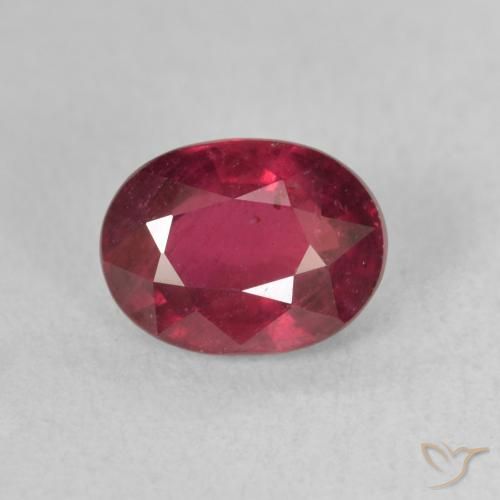1.96ct Natural Deep Red Ruby, Oval, VS-SI