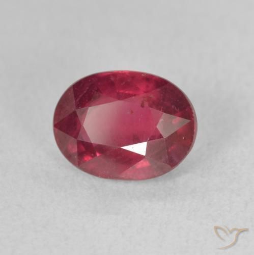 1.96 ct Red Ruby Stone, Natural Ruby in Oval Facet Shape for Sale