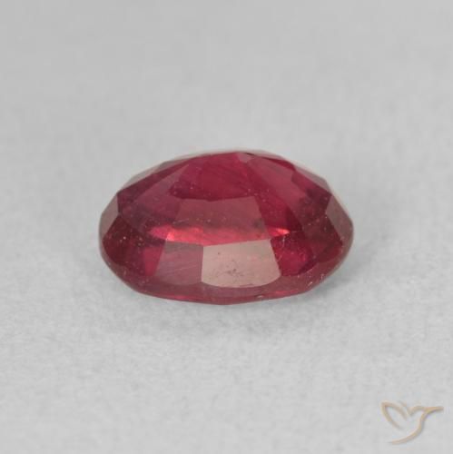 Ruby Gemstone in 8 x 6 mm (calibrated) Size for Sale, Ruby Stone in Deep Red Color