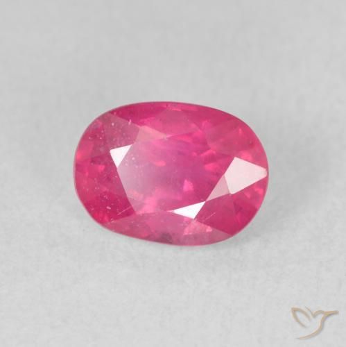 1.83 ct Pink Ruby Stone, Natural Ruby in Oval Facet Shape for Sale