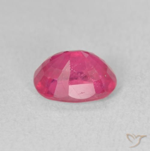Ruby Gemstone in 8 x 6 mm (calibrated) Size for Sale, Ruby Stone in Deep Magenta Color
