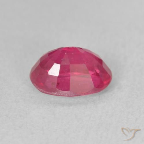 Ruby Gemstone in 8 x 6 mm (calibrated) Size for Sale, Ruby Stone in Pinkish Red Color