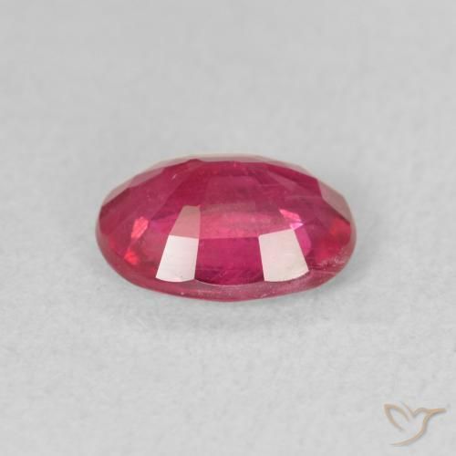 Ruby Gemstone in 8 x 6 mm (calibrated) Size for Sale, Ruby Stone in Reddish Pink Color