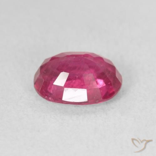 Ruby Gemstone in 8 x 6 mm (calibrated) Size for Sale, Ruby Stone in Medium Red Color