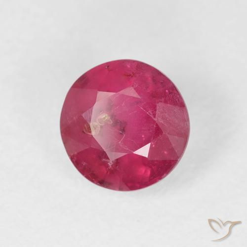 1.80 ct Red Ruby Stone, Natural Ruby in Round Facet Shape for Sale