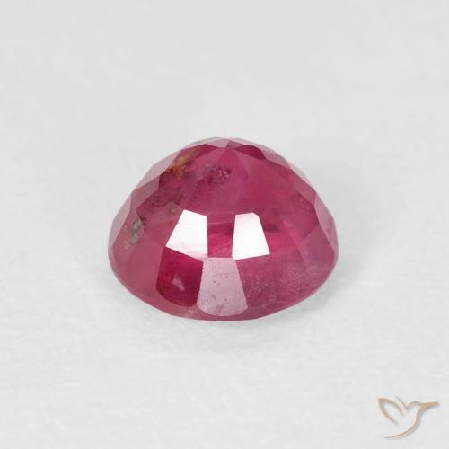 Ruby Gemstone in 7 mm (calibrated) Size for Sale, Ruby Stone in Pinkish Red Color