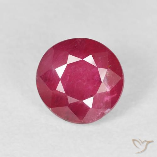 1.36ct Natural Medium Red Ruby, Round, VS-SI