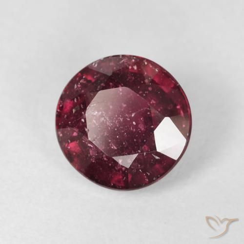 1.95 ct Red Ruby Stone, Natural Ruby in Round Facet Shape for Sale