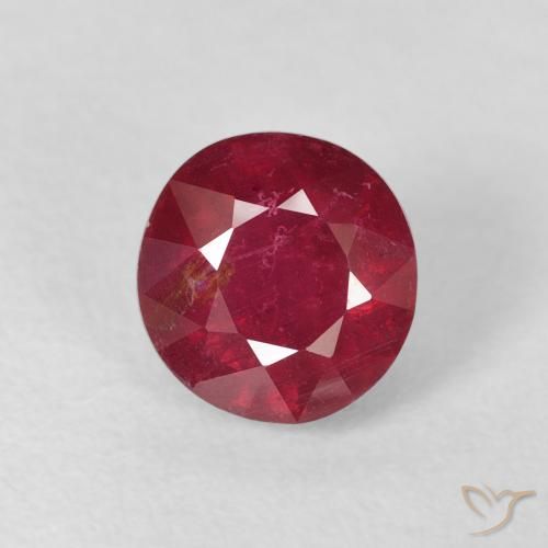 1.99ct Natural Deep Red Ruby, Round, VS-SI