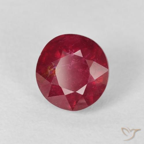 1.99 ct Red Ruby Stone, Natural Ruby in Round Facet Shape for Sale