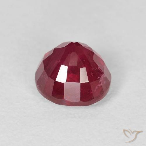 Ruby Gemstone in 7 mm (calibrated) Size for Sale, Ruby Stone in Deep Red Color