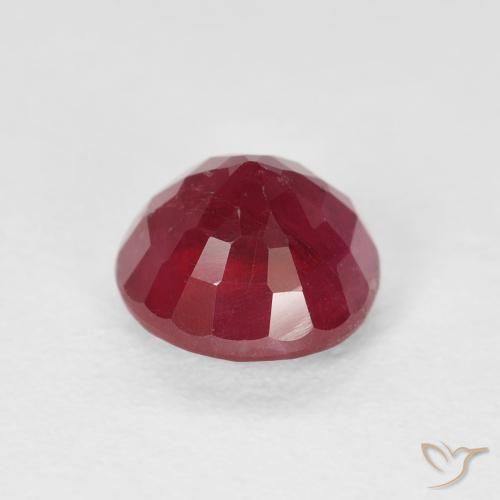 Ruby Gemstone in 7 mm (calibrated) Size for Sale, Ruby Stone in Deep Crimson Color