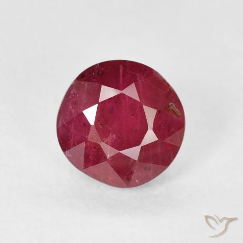 1.68ct Natural Deep Red Ruby, Round, VS-SI