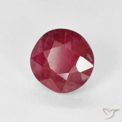 1.68 ct Red Ruby Stone, Natural Ruby in Round Facet Shape for Sale