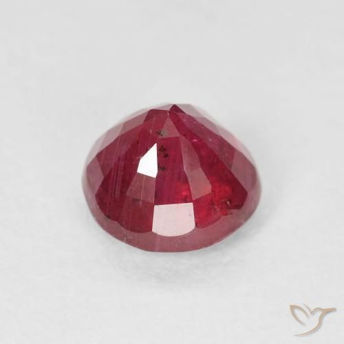 Ruby Gemstone in 6.5 mm (calibrated) Size for Sale, Ruby Stone in Deep Red Color