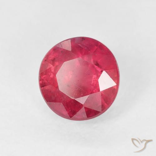 1.35 ct Red Ruby Stone, Natural Ruby in Round Facet Shape for Sale