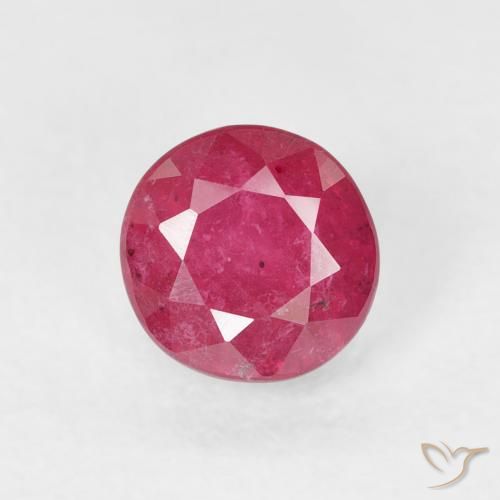 0.80ct Natural Reddish Pink Ruby, Round, VS-SI