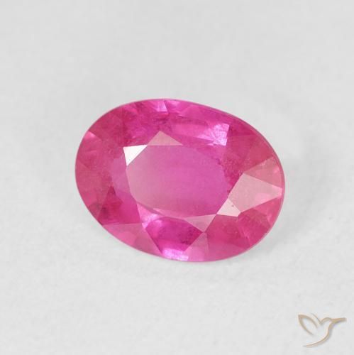 1.55 ct Pink Ruby Stone, Natural Ruby in Oval Facet Shape for Sale