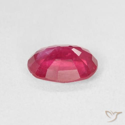 Ruby Gemstone in 8 x 6 mm (calibrated) Size for Sale, Ruby Stone in Pinkish Red Color